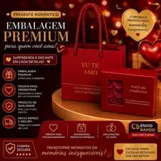 Caixa De Presente Romântica Porta Joias  colar e Anel para seu Amor
