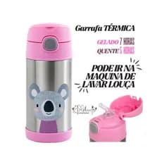 Garrafa Térmica Inox Bebês com Parede Dupla Antivazamento Bebidas Quentes e Frias Clingo