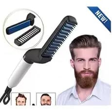 Chapinha modelador Pente Portatil para cabelo e barba masculino Pente Eletrico Escova Alisadora