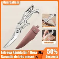 Tesoura Multifuncional Para Corte Alimentos Legumes Peixes Frangos Verdura Inoxidável Utensílios