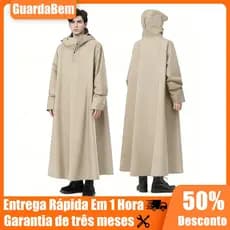 Capa De Chuva Impermeável Leve Com Capuz - Longa, À Prova De Vento, Cobertura De Corpo Inteiro