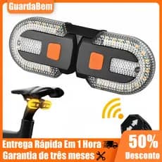 Seta Traseira Bike Controle Sem Fio Recarregavel Usb Farol 38 Leds À Prova De Agua