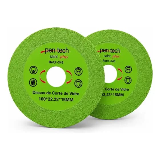 Discos De Corte Diamantado Verde Vidro Porcelanato Cerâmica Turbo Fino 100mm