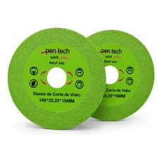 Discos De Corte Diamantado Verde Vidro Porcelanato Cerâmica Turbo Fino 100mm