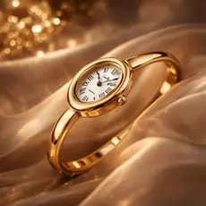 Relógio Feminino Bracelete Pequeno Elegante Oval Vintage Dourado Prata