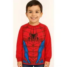 Camiseta Homem Aranha Infantil Blusa Homem Aranha Infantil Spiderman PROMOÇÃO Verão Inverno  2 ao 14