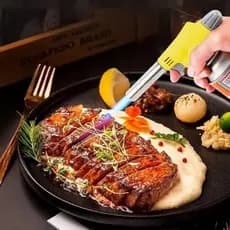 Maçarico Culinário Portátil Regulagem Gourmet Profissional Cor Amarelo