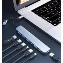 HUB 7/1 Tipo C USB HDTV 4K 30Hz Vídeo USB 3.0 USB 2.0 SD TF Cartão Slot Leitor Dados USB-C