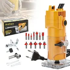 Tupia Laminadora Variável 800w com Jogo De Fresas 12 PCS bivolt Tupia Elétrica.