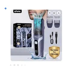Aparador de Barba Ajustável, Corpo Todo, Virilha e Ball, LED, À Prova D’Água, Bivolt, Sucção a Vácuo