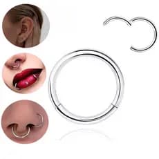 Kit 1 A 6 Unidades De Segmento De Argola Piercing Articulado Nariz De Aço Cirúrgico/helix/Septo
