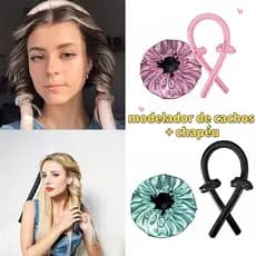 O Melhor Kit Para Cachos : Rolo + 2 Elásticos + Tiara-Variedade De Cores