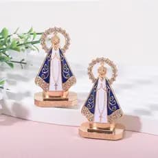 Kit com 5/10/15 Nossa Senhora Aparecida Metal para Carro | Adesivo de Proteção | Presente para Motorista com Fé | Envelo