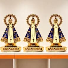 Kit 5/10/15 Nossa Senhora Da Aparecida Carruagem Metal 5.5cm-Adesivo De Painel De Carro Com Fita Dupla Face