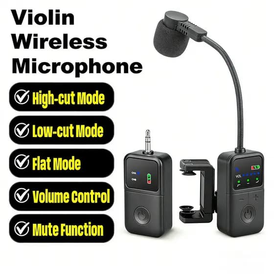Sistema De Microfone Sem Fio Para Violino E-05 2 4G Captador Profissional Desempenho Ao Vivo De