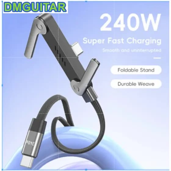 240W Tipo-c Para Suporte Angular Cabo De Dados Jogos Cotovelo De 1.5 M De Telefone Dobrável De Carregamento Rápido