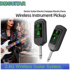 K05 2.4G Sistema De Guitarra Eletrônica Sem Fio Receptor Transmissor De Áudio Para Captador De Instrumento De Baixo Mist