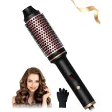 Modelador De Cachos 3 em 1 Escova de Cabelo Elétrica 38mm Modelador de Cabelo Escova Alisadora