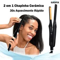 Chapinha Cerâmica 2 em 1 Modelador De Cachos 16-20mm Compacto Ideal Para Cabelos Longos e Curtos