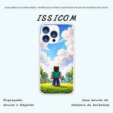 Capa de Celular Minecraft Caso de telefone mulher capinha capinha iphone Pintura para iPhone XR até 17 Pro Max