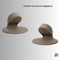 Luva Térmica Pegadora de Silicone em Pinça 2 Peças Antiderrapante Resistente ao Calor Ideal Para Forno Air Fryer Panelas