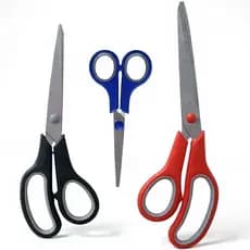 Kit/Conjunto Tesouras Multiuso Wincy 3 Peças Aço Inox Corte Preciso Tamanhos 14 16 20,5cm Ergonômicas Uso Geral