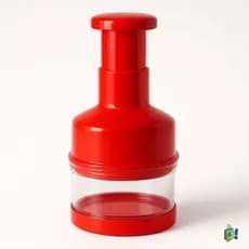 Triturador Manual por Pressão de Legumes e Temperos 21 cm Leve Compacto Lâminas Inox Cortes Uniformes Fácil de Limpar