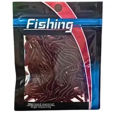 200 Minhoca Isca Artificial Premium Para Pesca Realista de Silicone Com Cheiro Atrai Muitos Peixes