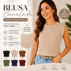 ✨ blusa feminina blogueira manga curta com babado canelado ✨