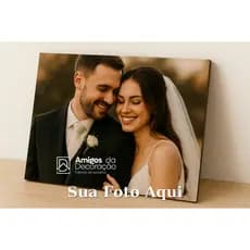 Quadro Decorativo Grande Personalizado 1 Peça 90x70 80x60 70x50 Sua Foto Aqui Casal Família Namorado Time Filme Desenho