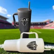 Copo com Canudo Time Personalizado 1200ml Em Policarbonato