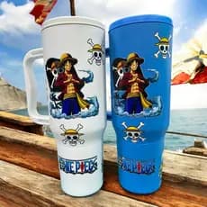 Copo com Canudo One Piece Personalizado 1200ml Em Policarbonato + Brinde