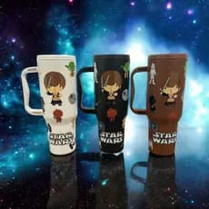 Copo Star Wars com Canudo Personalizado 1200ml Em Policarbonato + Brinde