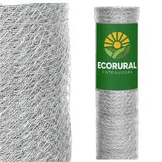 Tela Galinheiro Hexagonal 1,50x15m Fio 23 Galvanizada Para Estruturas Rurais
