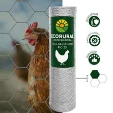 Tela Galvanizada Galinheiro Fio 23 1,20x50 Metros Malha Hexagonal - NOVIDADE