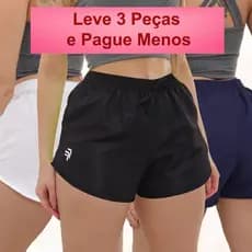 Kit 3 Short Feminino Short Tactel Levinho Liso para usar em Academia Praia Caminhada