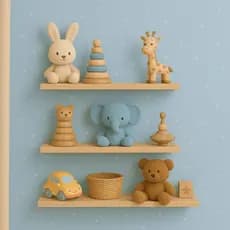 Kit Prateleiras para Decoração MDF Luxo Nichos Sala Cozinha Quarto Infantil Banheiro Premium