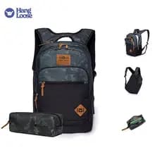 Hang Loose 2 em 1 mochila feminina trabalho  Kit Mochila Estojo Masculino  Faculdade Espaçosa  à prova d'água