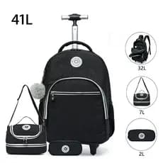 Hang loose 41L Kit Mochila mochila grande mochila de rodinha menina  menino mochilas 3 em 1