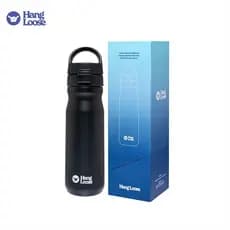 Hang Loose Aço Inoxidável Garrafa Térmica 630 ML Resistente Brilhante Conjunto de Caixa para Presente Canudo embutido
