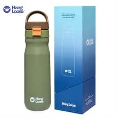 Hang Loose Aco inoxidavel  Garrafa térmica de água 630 ML Passeio Resistente Caixa de Presente + Canudo