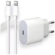 Kit 5 10 e 20 pcs Carregador iPhone Turbo 20W Fonte + Cabo USB-C Lightning Rápido