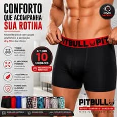 Kit 10 Cuecas Boxer Pitbull Variadas Promoção