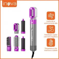 INOVA Escova De Ar Quente 5 Em 1 Secador De Sopro De Cabelo De Um Passo , Modelador , Alisador E Lacrado 110V e 220V
