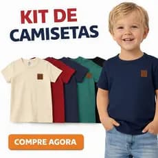 Kit 3 camisetas Infantil MENINO Lisa Básica MANGA CURTA Malha Conrtável Versátil