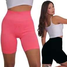 Kit 2 Shorts Poliamida Empina Bumbum Compressão Na Barriga Short Academia Treino Corrida Yoga Esporte