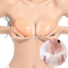 Sutiã de Silicone Adesivo Aumenta e Levanta Seio Sutiã Invisivel Efeito Silicone Sem alças
