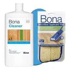Bona Cleaner 1L Limpador Concentrado Pisos de Madeira Laminado🪵 + Refil Mop Bona Pad Aplicador