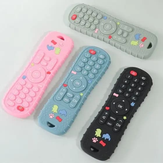 Brinquedos Do Bebê Deserto , Brinquedo De Mastigação Silicone Da Forma Controle Remoto Tevê , Mordedor Calmante Lavável