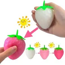 Bolas De Estresse De Morango Simuladas Que Mudam De Cor , Brinquedos Sensoriais De Autismo , Alívio E Ansiedade De Inqui